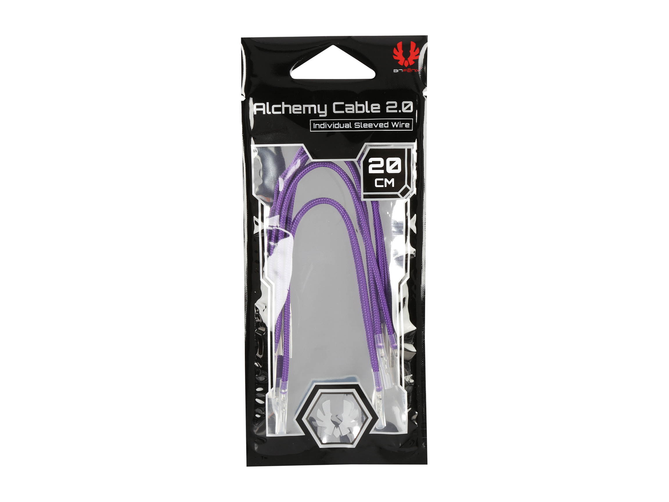 BitFenix BFX-ALC-20CMLW-RP 7.87 in. (20 cm) ALCHEMY 2.0 PSU CABLE, 5X 20CM - WHITE