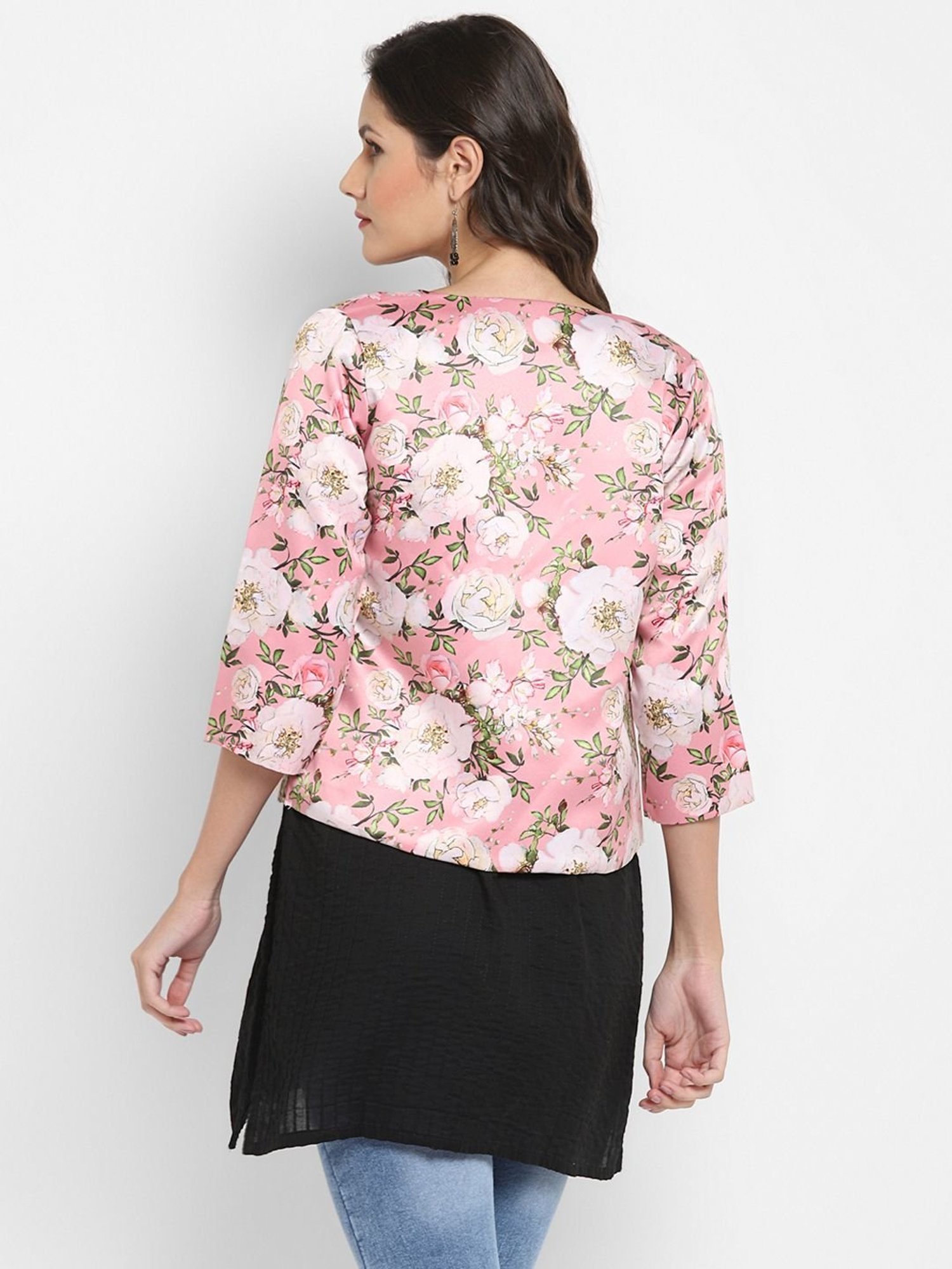Hangup Pink Printed Shrug