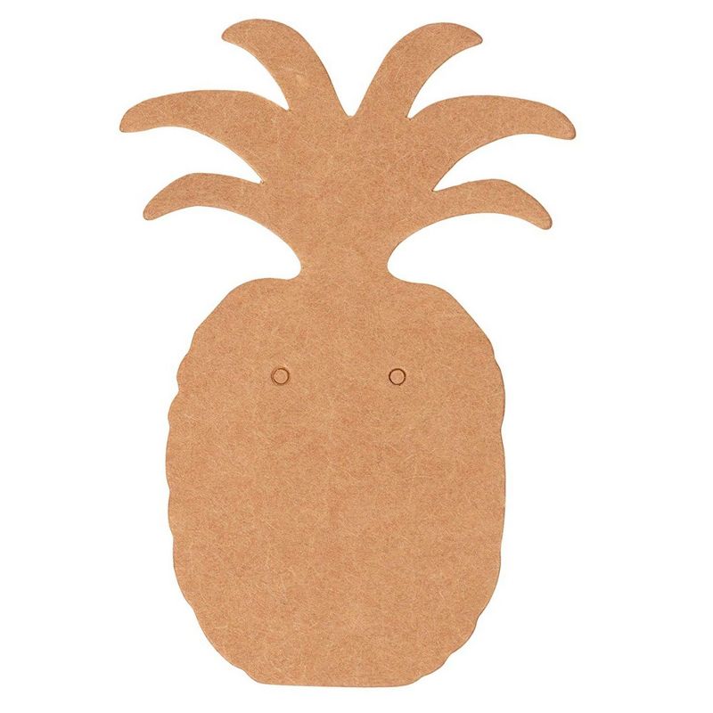 Genie Crafts Earring Cards 300-Pack Earring Card Holder Pineapple Shaped Kraft Paper Jewelry Display Cards for Earrings Ear Studs Brown 1.75x2.5 Inch