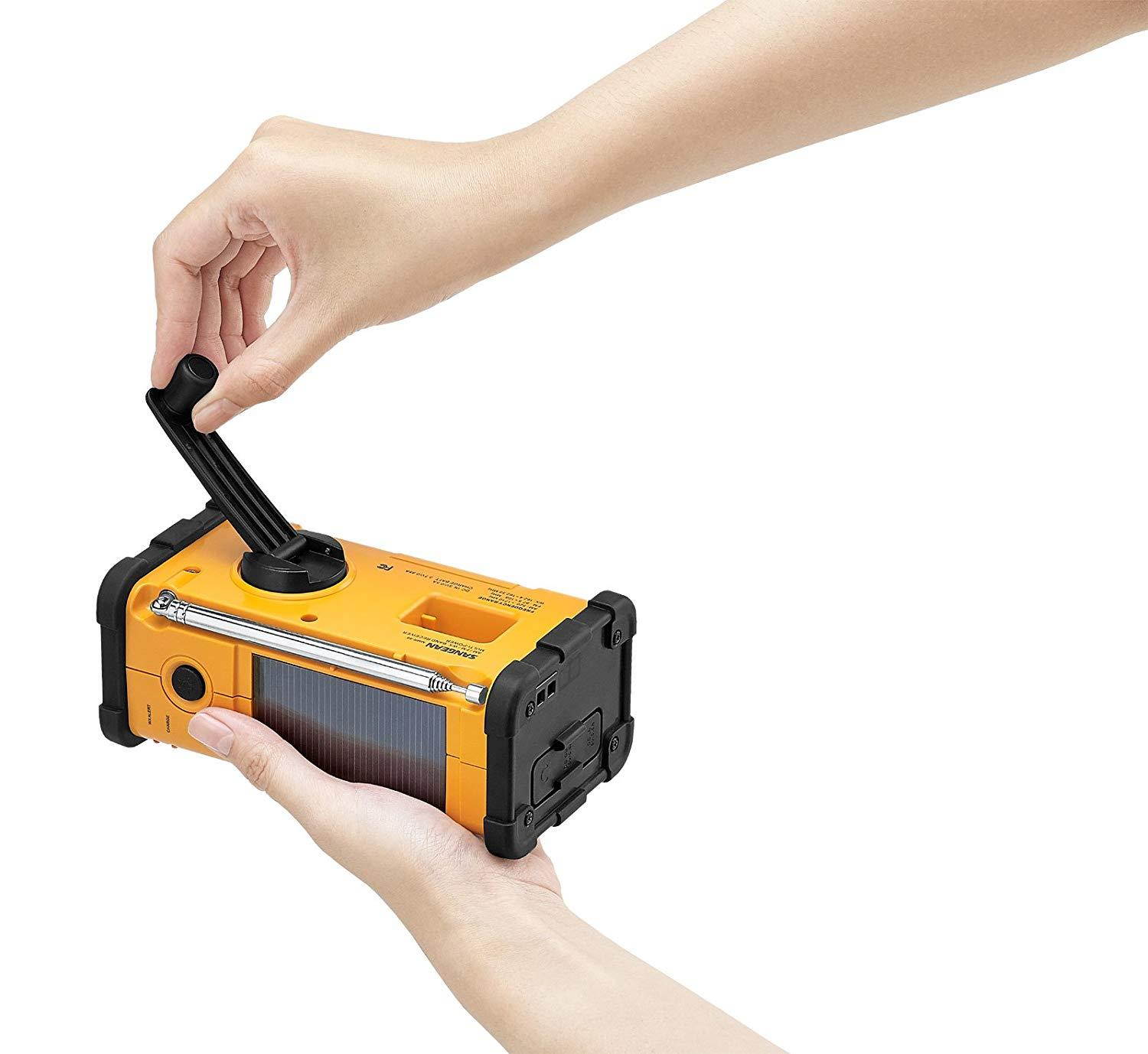 Sangean MMR-88 AM/FM/Weather+Alert Emergency Radio. Solar/Hand Crank/USB/Flashlight, Siren, Smartphone Charger