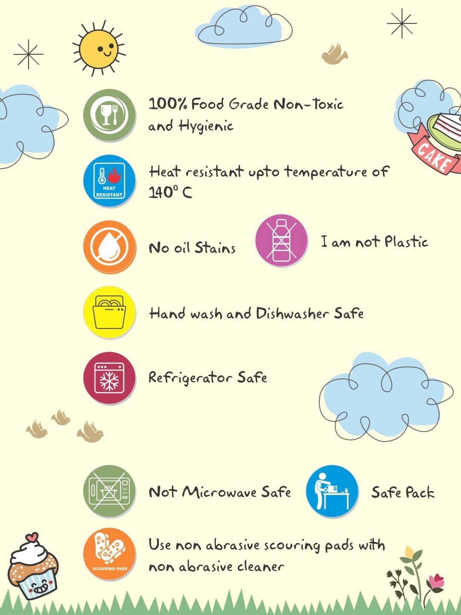 Servewell Peppa Pig Blue Melamine Rectangle Kids 3Pcs Dinner Set