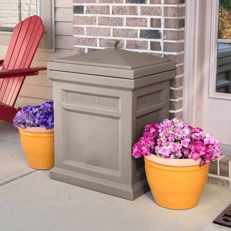 Step2 583099 Express Weather Resistant Plastic Parcel & Mail Delivery Box, Mocha