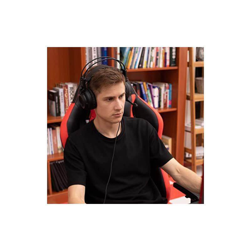 Esports Gaming Chair Executive Ergonomic Racing Computer Chair - Back & Head Support - New - Adjustable Armrest - Desk & Office Recliner - Silla Gamer - Black Cushion