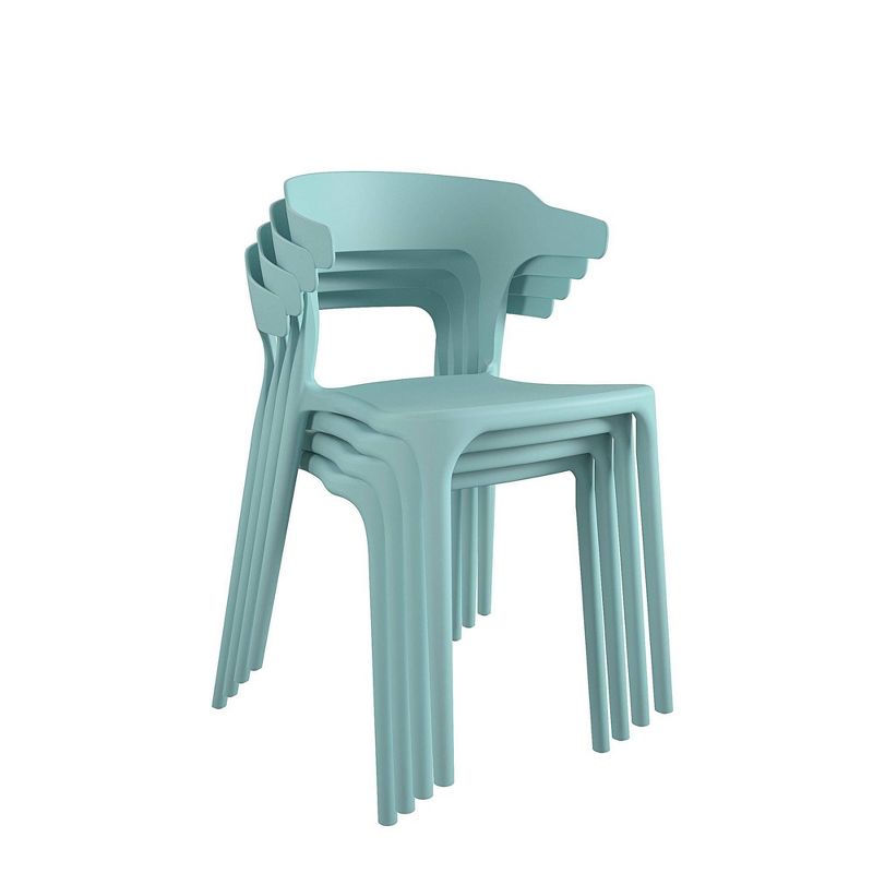 Felix 4pk Indoor/Outdoor Stacking Chairs - Aqua Haze - Novogratz