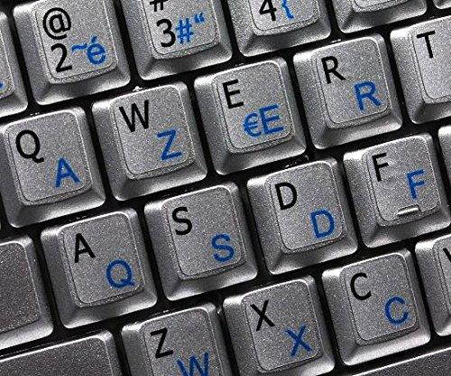 ITALIAN - ENGLISH NOTEBOOK NON-TRANSPARENT SILVER KEYBOARD STICKERS