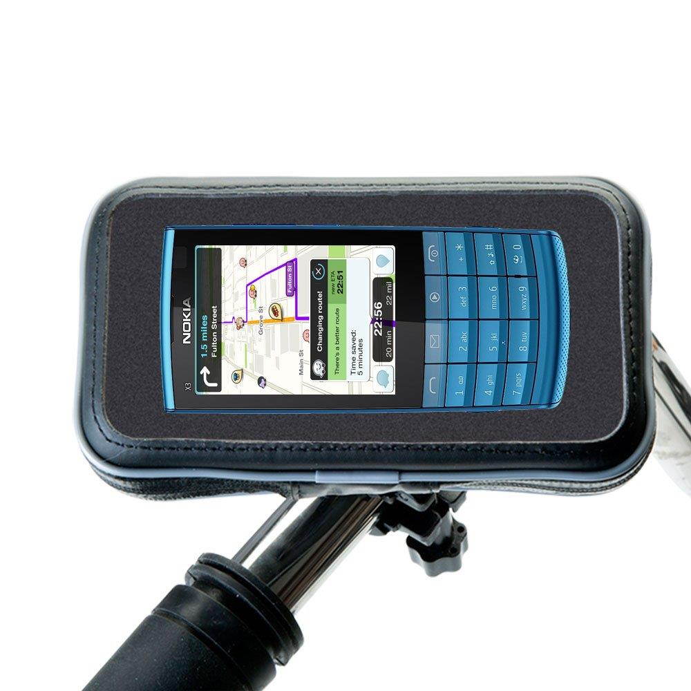 Heavy Duty Weather Resistant Bicycle / Motorcycle Handlebar Mount Holder Designed for the Nokia X3