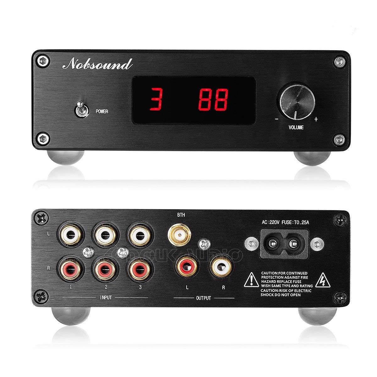 Nobsound PGA2310 Bluetooth 4.2 Audio Receiver Hi-Fi Preamplifier Remote Control