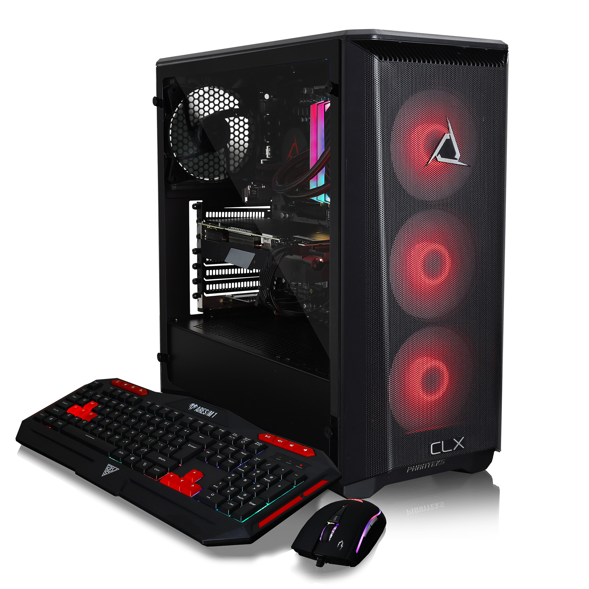 XOTIC V200 Advanced Gaming and Entertainment Desktop (RYZEN 7 5800X 8-core 4.7GHZ Turbo, 16GB DDR4 RAM, 500GB NVMe SSD + 2TB HDD, GeForce RTX 3060 12GB, Windows 10) Liquid Cooled PC
