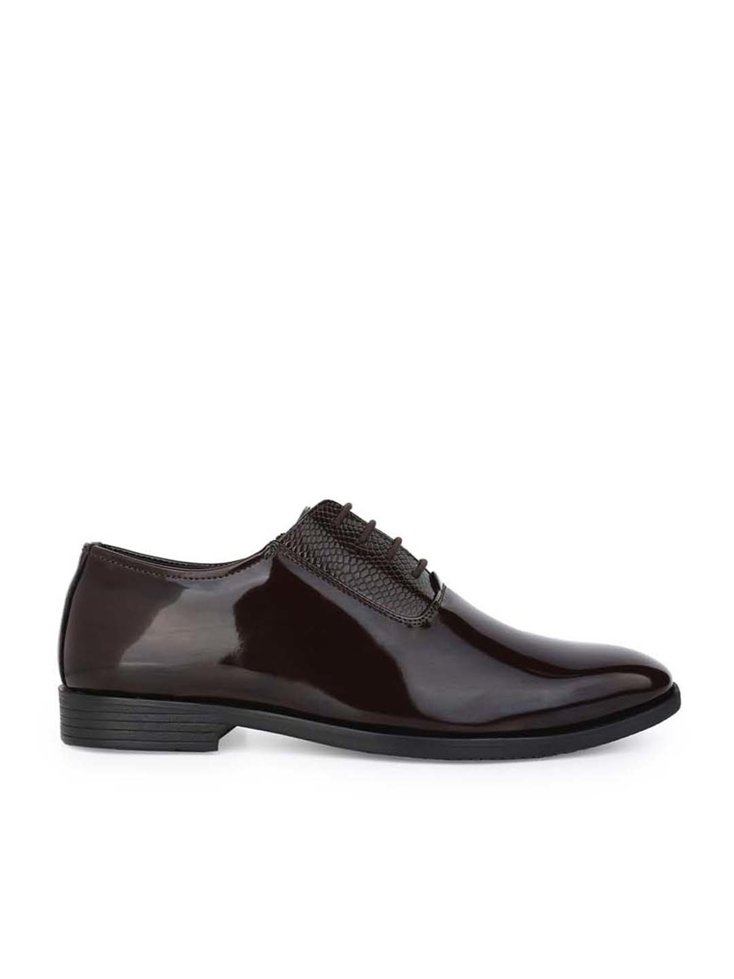 Styli Men's Burgundy Oxford Shoes