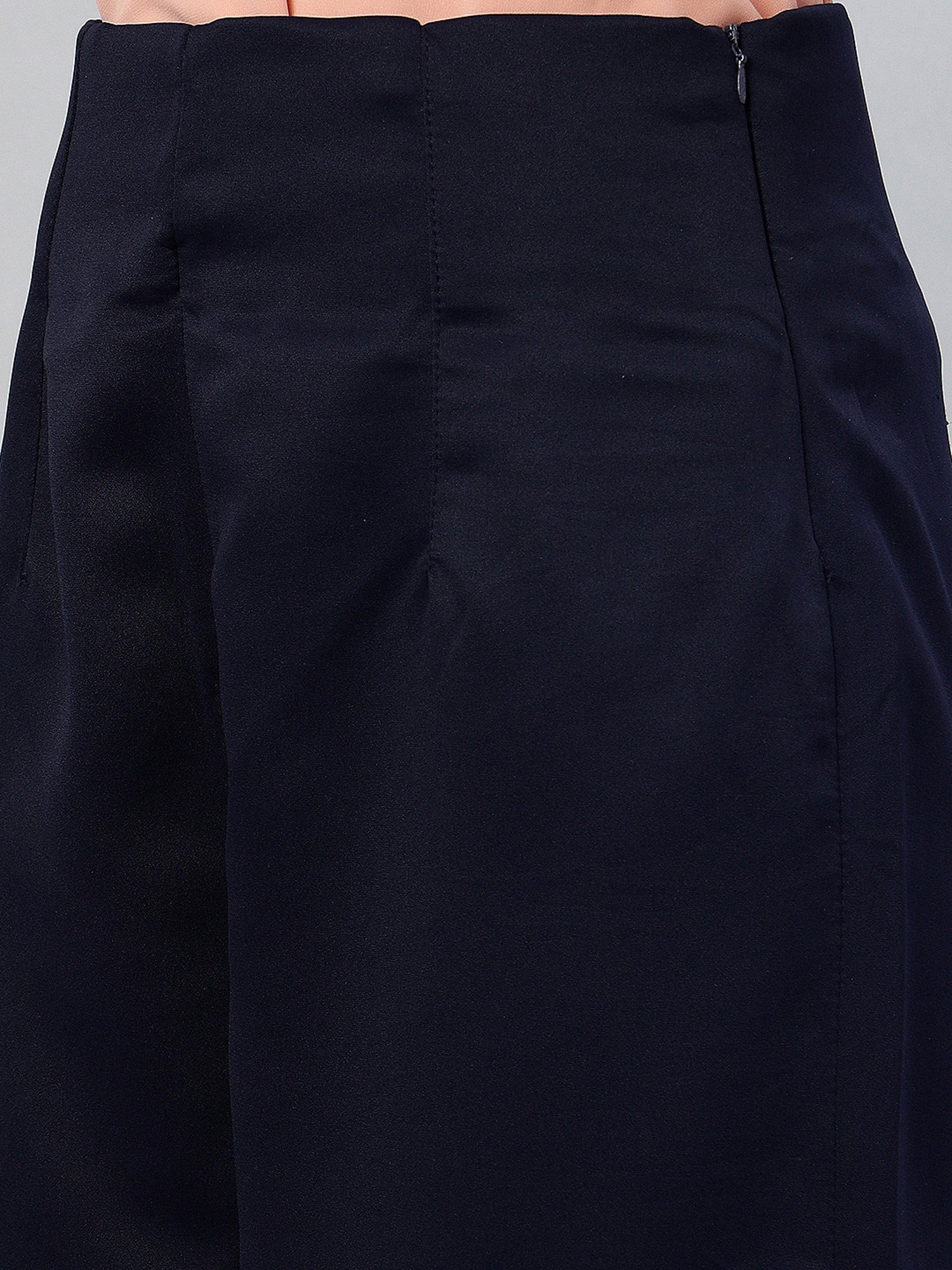 FITHUB Navy Relaxed Fit High Rise Trousers