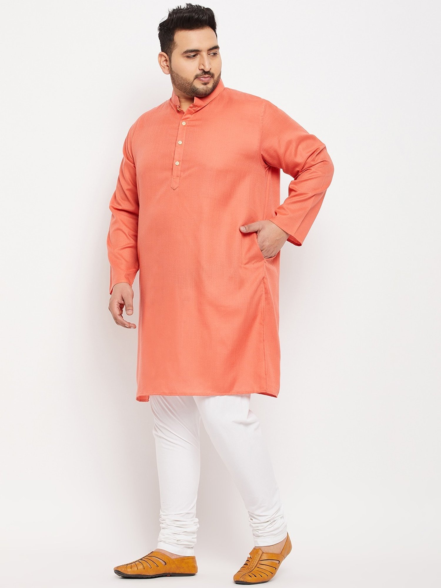 Bigbanana Peach Regular Fit Kurta