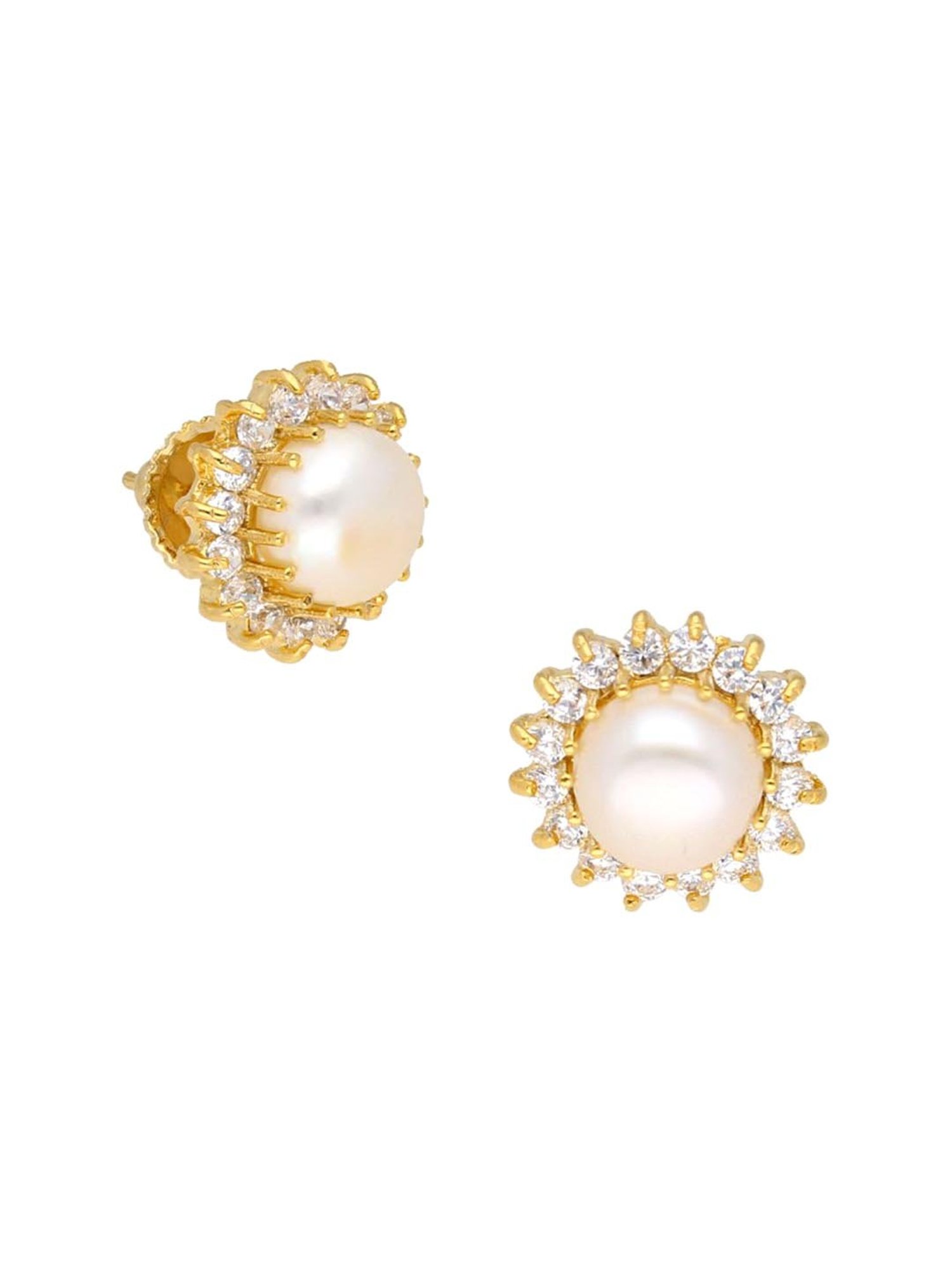 Sri Jagdamba Pearls Hiya Pearl Alloy Stud Earrings