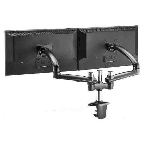 Cotytech Expandable Dual Desk Mount Spring Arm Clamp Base - Dark Gray DM-GMD12-C