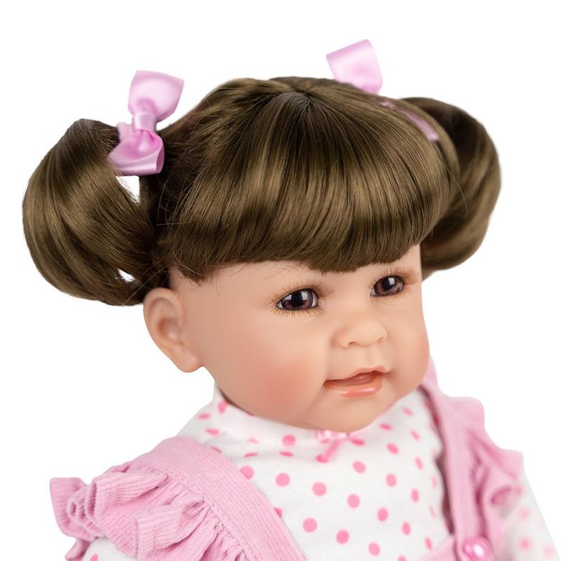 Adora Toddler Doll "Vintage Girl" with Pink frill Pinafore Dress, Pink Baby Pantaloons and Black Mary Jane Shoes