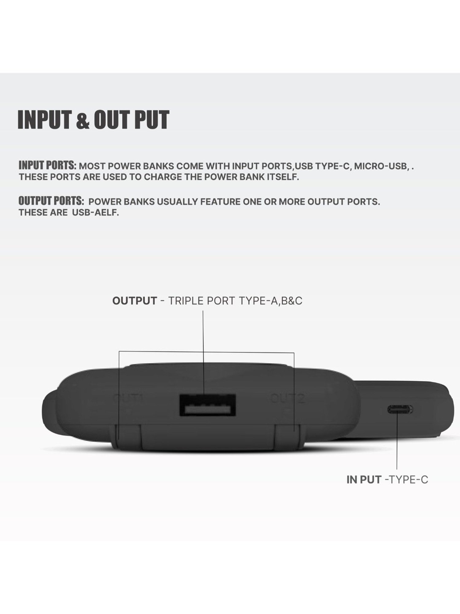 Onelife Power 14, 10000 mAh 22.5W Slim Quick Charge Power Bank (Black)