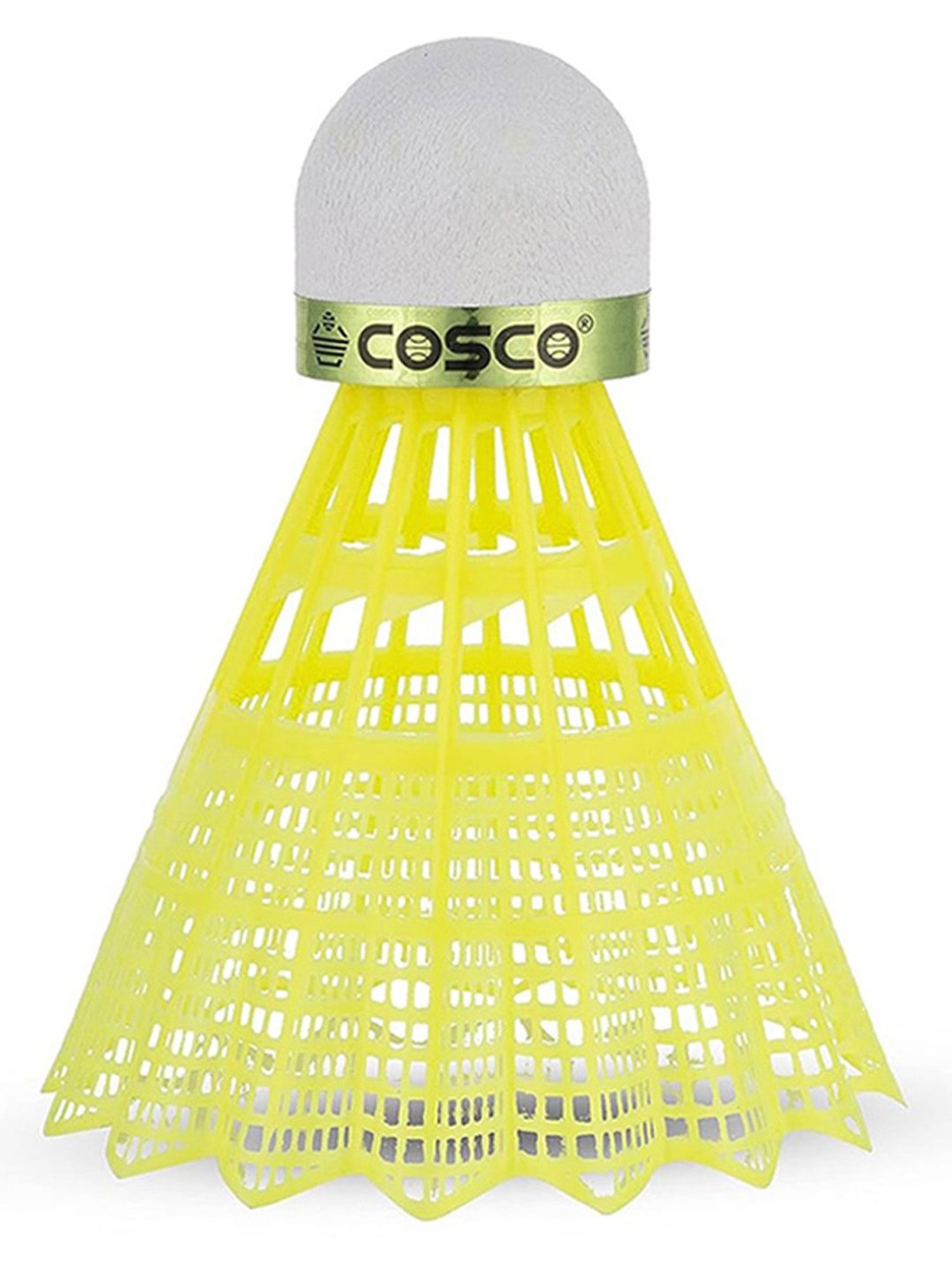 Cosco Aero 350 Nylon Shuttlecock (Yellow) Size - Standard