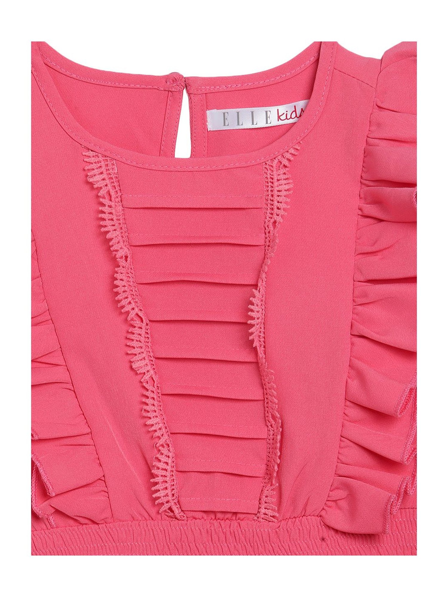 Elle Kids Pink Regular Fit Dress