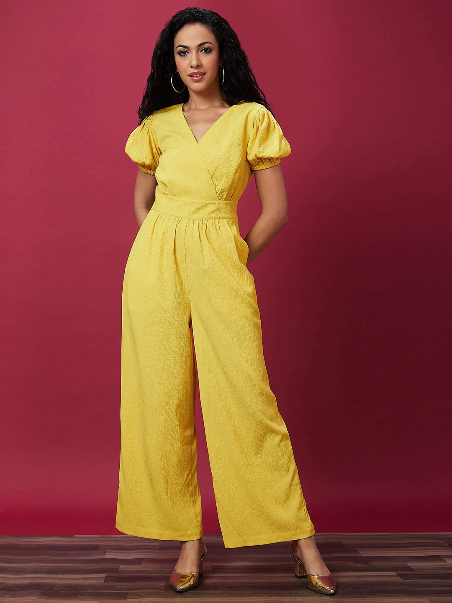 Globus Yellow Maxi Jumpsuit