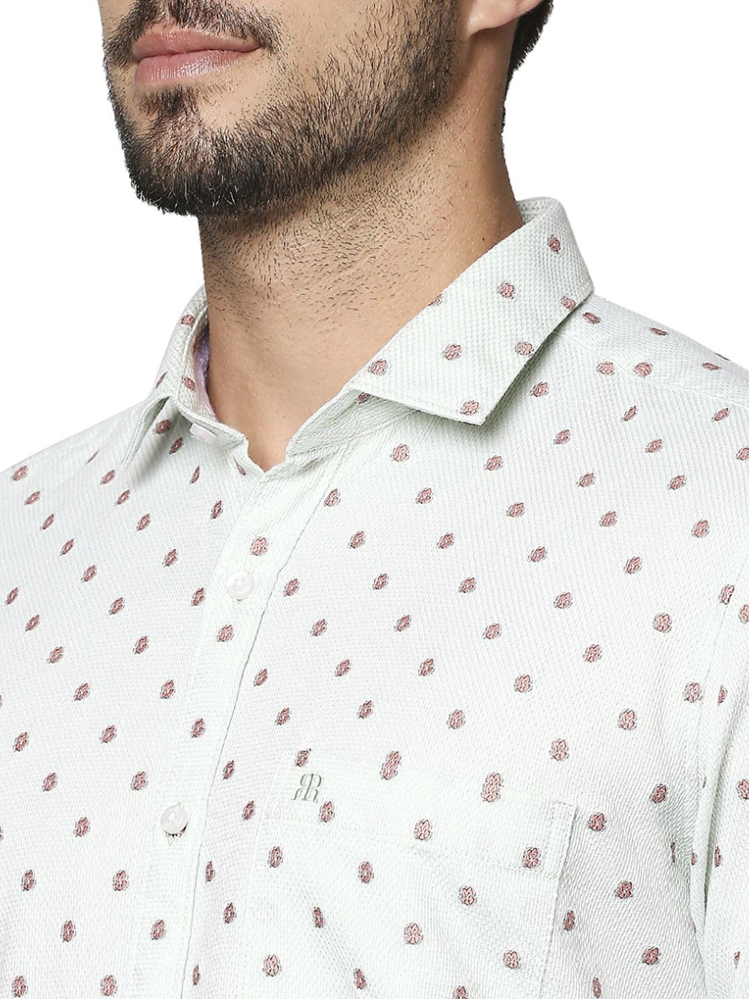 Raymond White Cotton Regular Fit Shirt