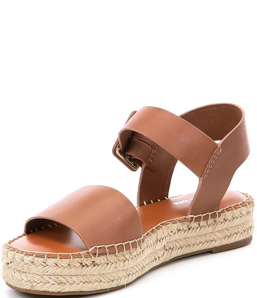 Gianni Bini Kaygan Leather Espadrille Flatform Sandals
