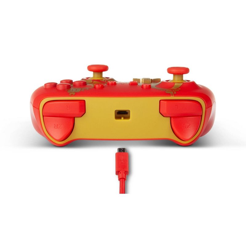 PowerA Enhanced Wired Controller for Nintendo Switch - Mario Golden M - Red