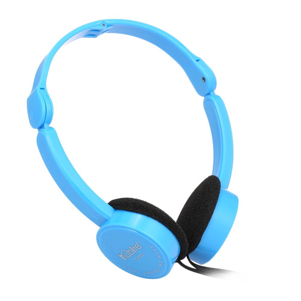 KUBITE T-111 3.5mm Wired Over-ear Headphones Foldable Sports Headset Portable Music Gaming Earphones w/ Microphone for Kids MP4 MP3 Smartphones Laptop Tablet PC