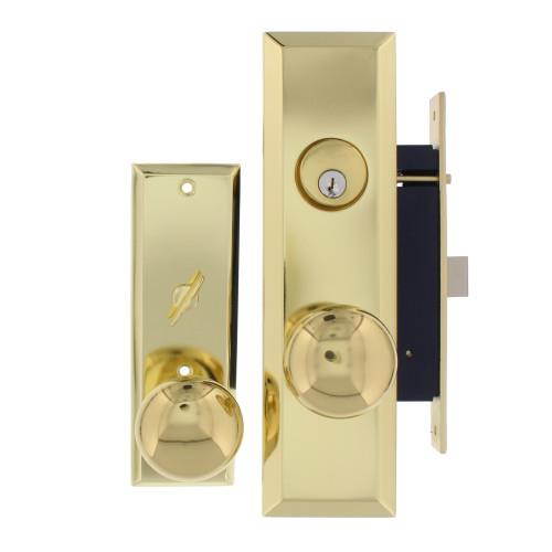 Gotham P8888RAK Brass Attached Mortise Lock