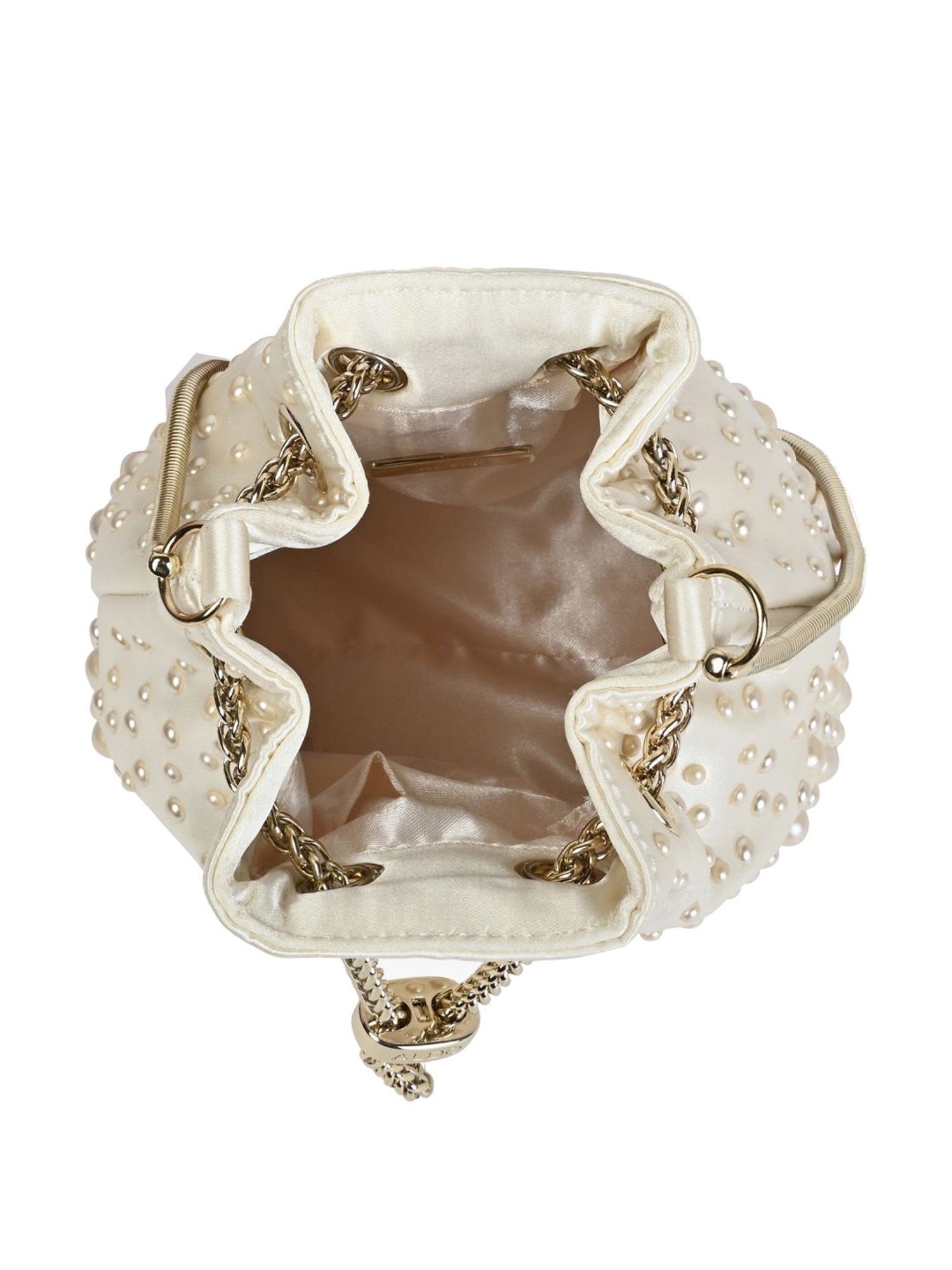 Aldo PEARLILY112029 White Synthetic Textured Potli