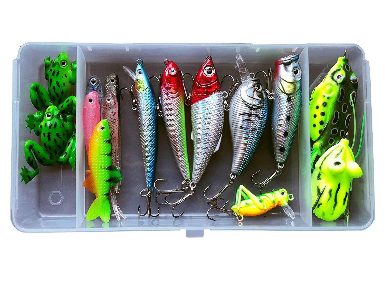 Bluenet Fishing Lure Tackle Bionic Minnow Soft Shrimp Grubs Jigging Lures Artificial Hard Spoon Spinner Sequins Lure with Sharp Fishing Hooks