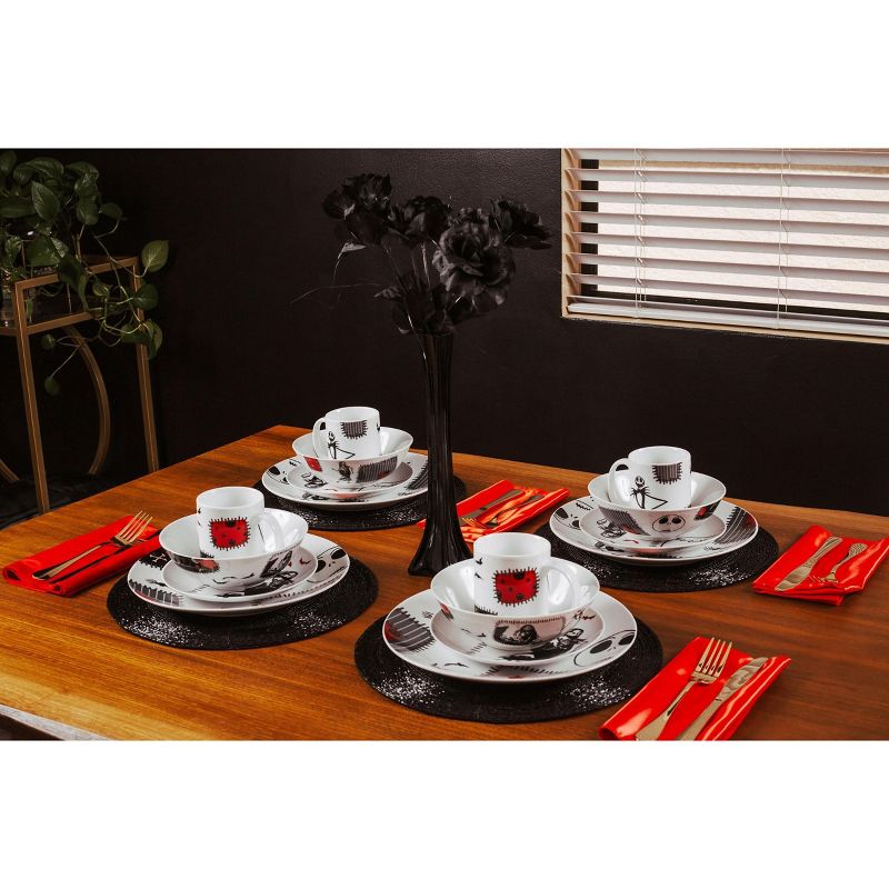 Seven20 The Nightmare Before Christmas Patched Up 16-Piece Dinnerware Set