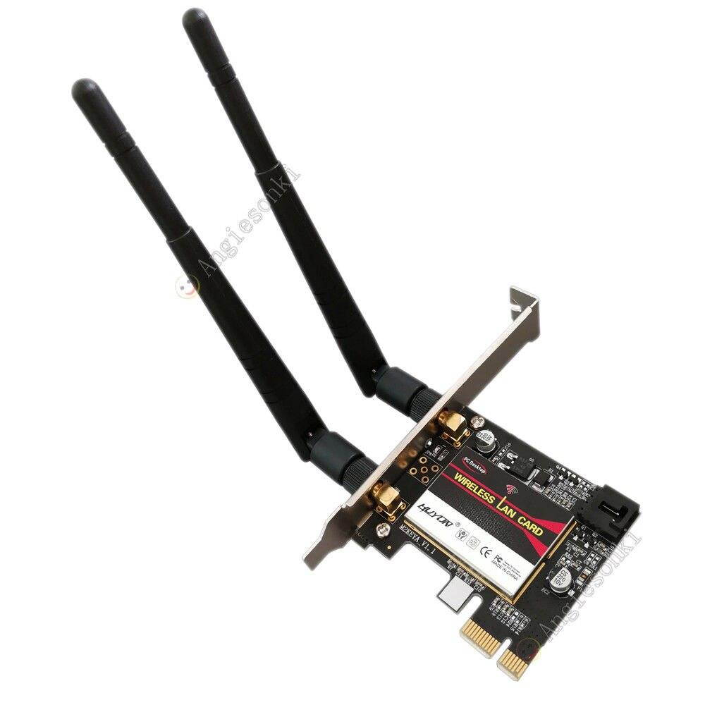 Wireless- AC 3160 Band Dual 802.11ac 433M + Bluetooth BT 4.0 PCI-E 1X 16X WIRELESS Desktop WIFI WLAN CARD for Intel 3160AC