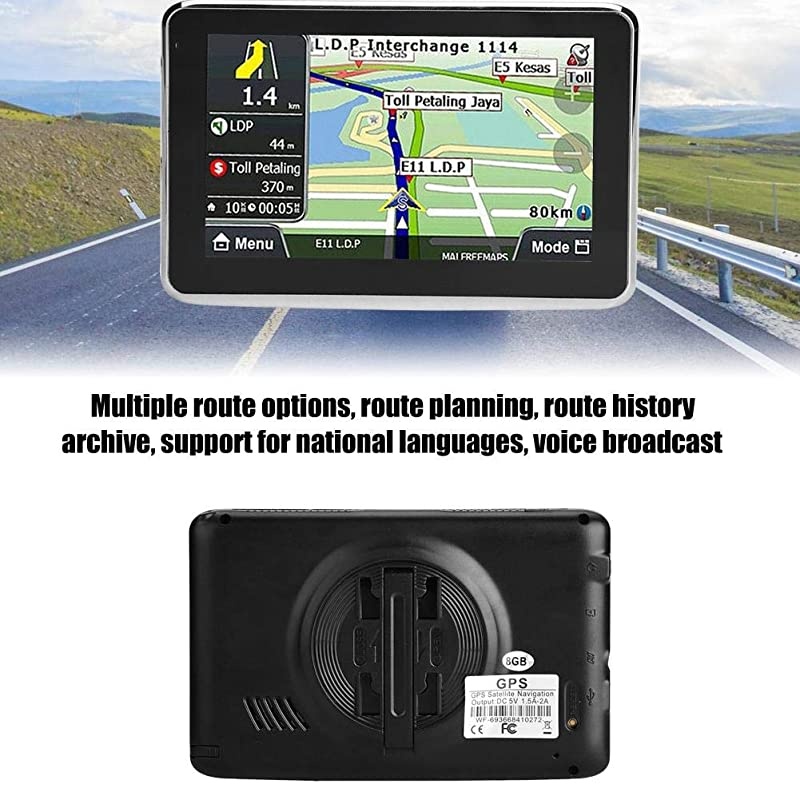 Universal 5 Inch Touch Screen GPS Navigation System for Car Truck 256MB 8GB MP3 FM Europe MapLifetime MapsLive TrafficLive ParkingDriver AlertsAutomatic Voice