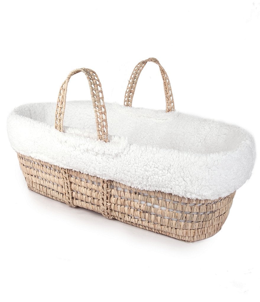 Tadpoles Moses Basket And Sherpa Bedding Set