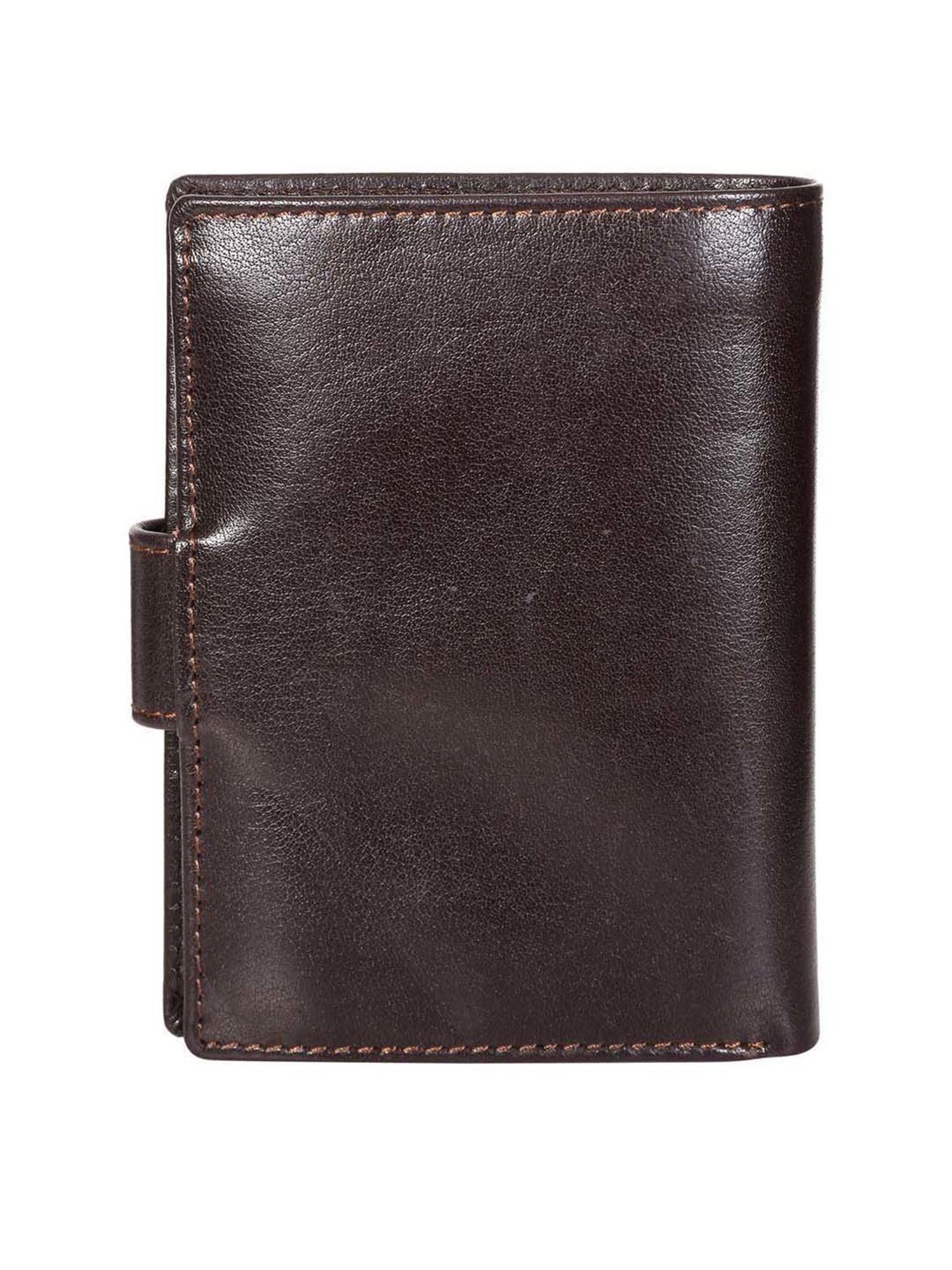 SASSORA Brown Casual Leather Rfid Bi-Fold Wallet for Men