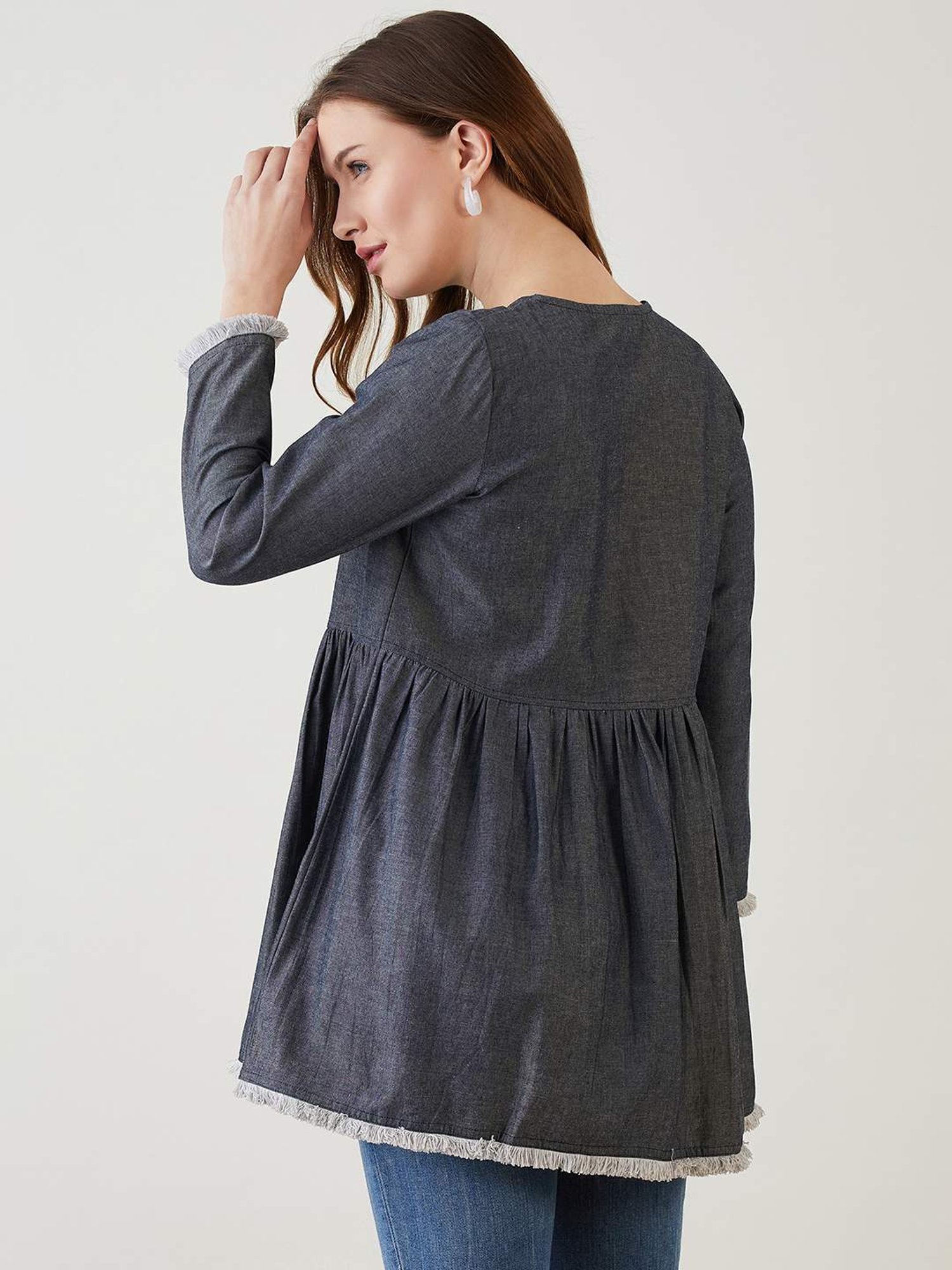 The Kaftan Company Blue Cotton Tunic