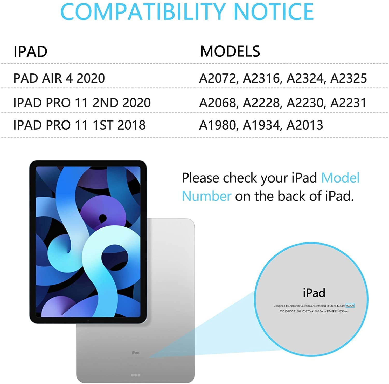 iPad Air 4th Generation Case with Keyboard (10.9 inch 2020) iPad Pro 11 Case 2020 with Keyboard- 7 Color Backlight- 360&deg Rotatable- Touchpad Keyboard Case for iPad Air 4th Gen/iPad Pro 11(Black)