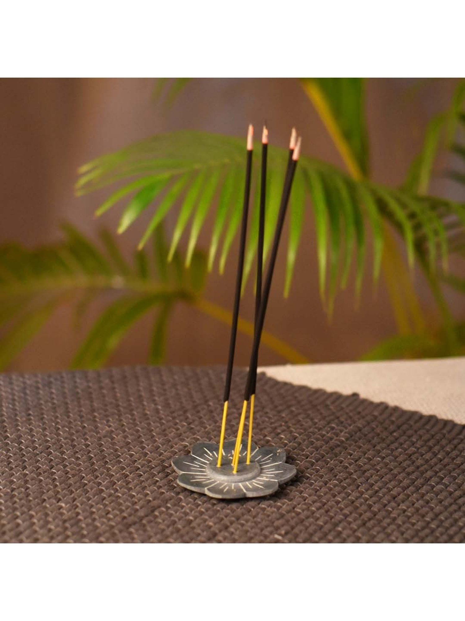 Unravel India Grey Marble Incense Stick Holder - Set of 1