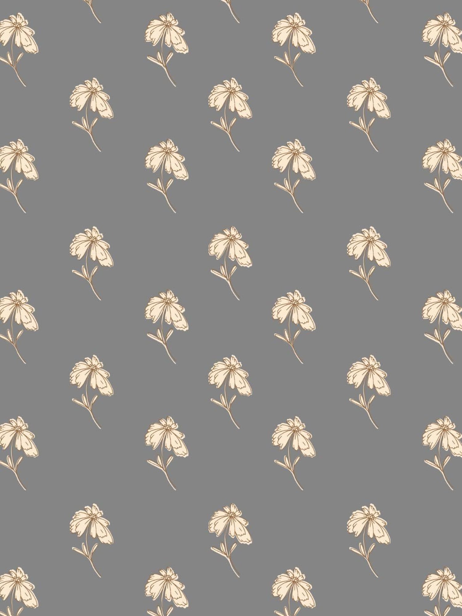 SPACES DRAPE STORY Boho Floral Grey Polyester 5 ft Sheer Window Curtains - Set of 2