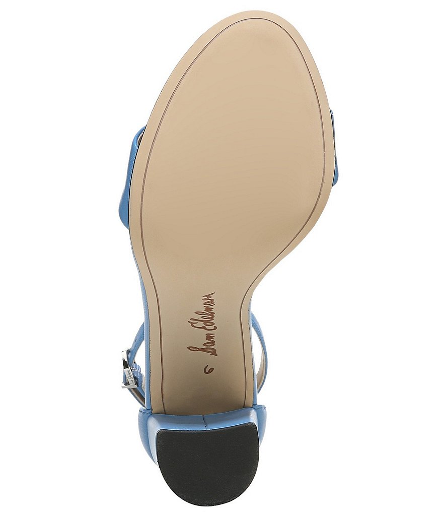 Sam Edelman Yaro Leather Ankle Strap Block Heel Dress Sandals