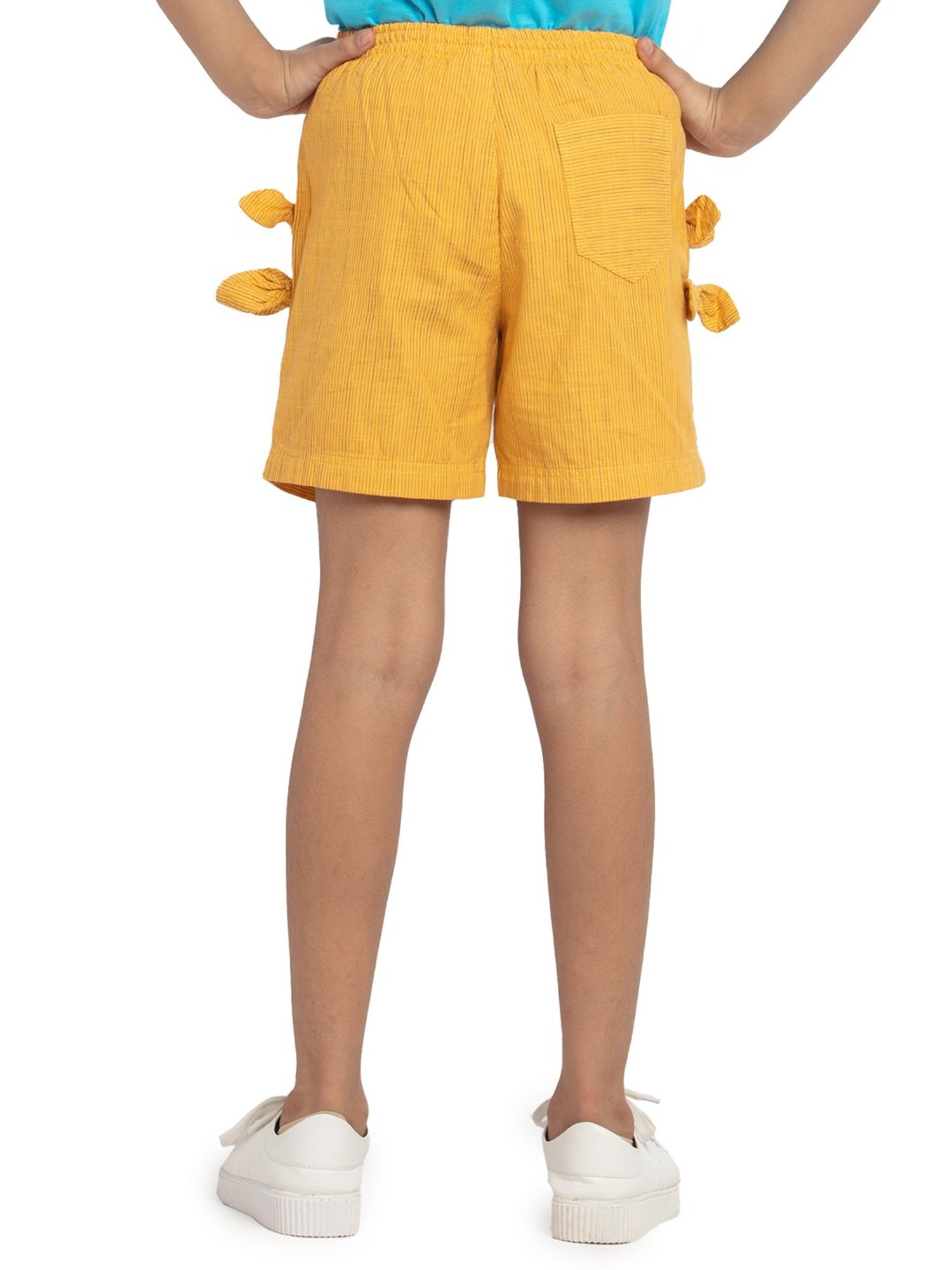 HELLCAT Kids Yellow & Navy Printed Shorts (Pack Of 2)