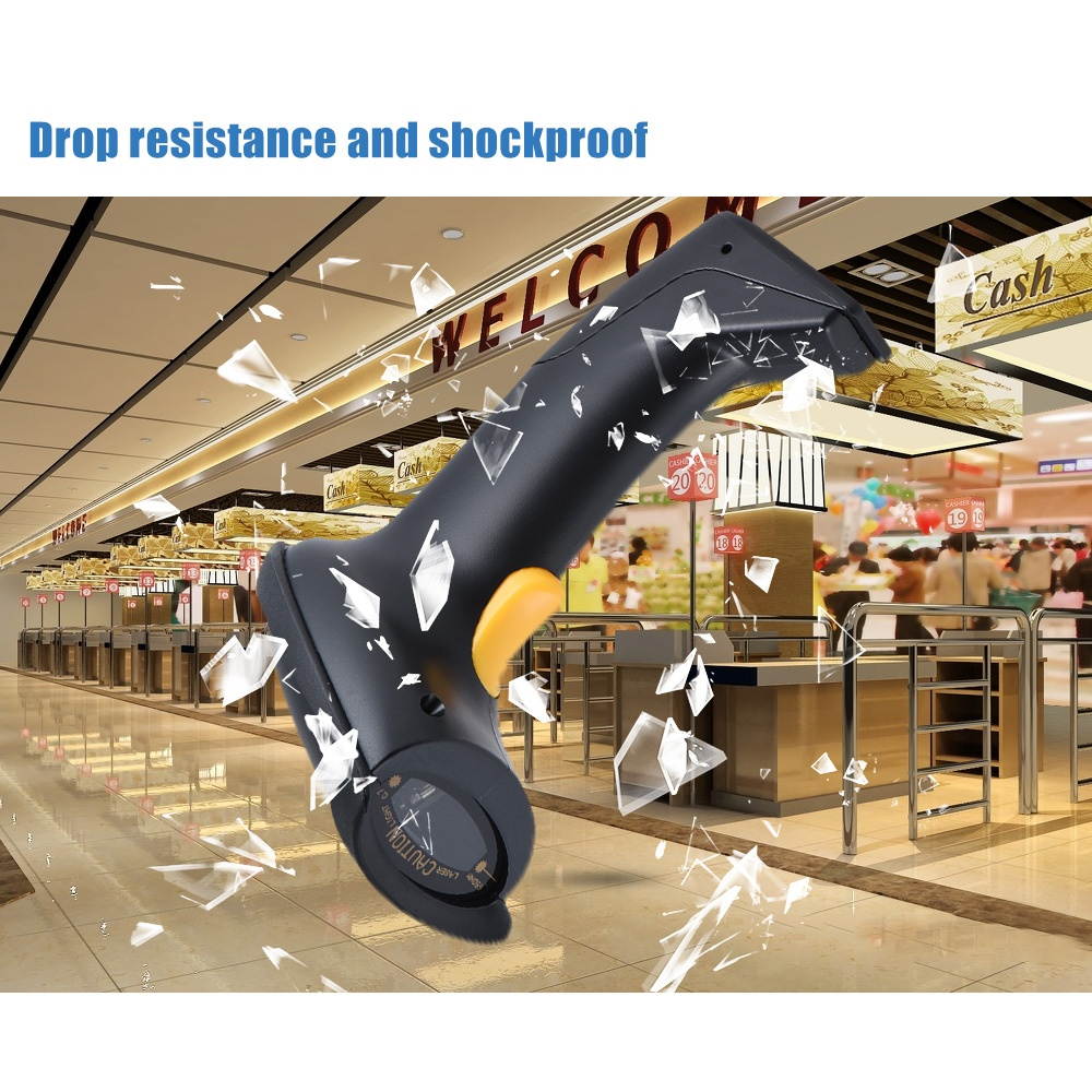 Automatic/ Manual Wireless Bluetooth Handheld 1D Barcode Scanner Reader Supports Reverse Type Bar Code Scanning for Android iOS Windows(XP/W7/W8) System for iPad iPhone Tablet Computer