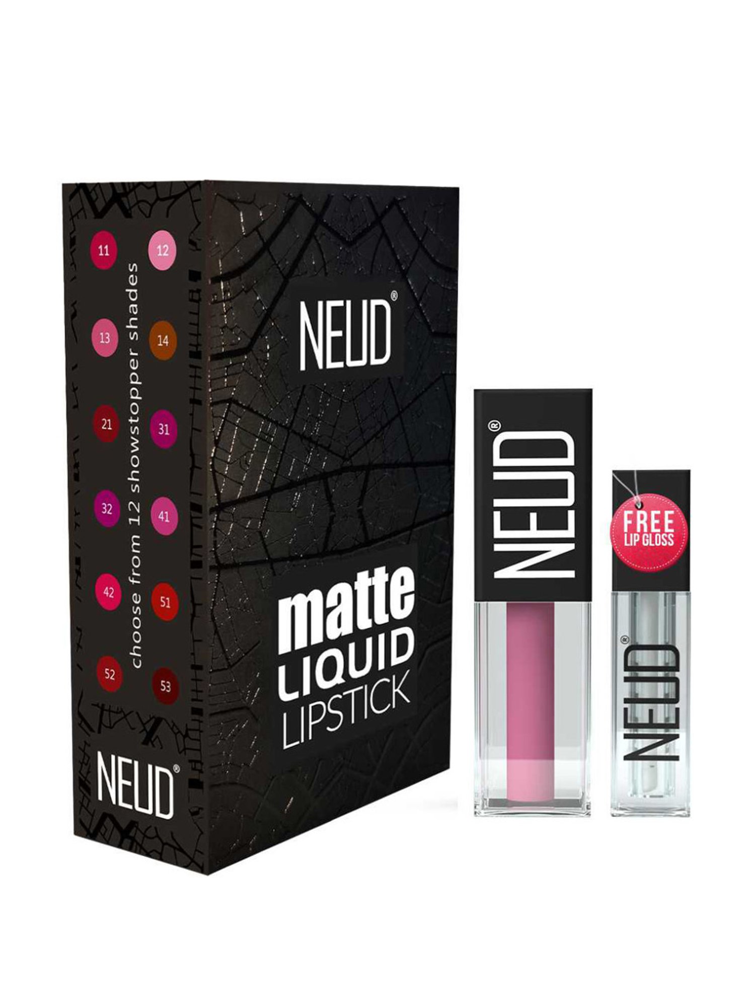 Neud Matte Liquid Lipstick Combo Supple Candy & Oh My Coco with Two Lip Gloss Free