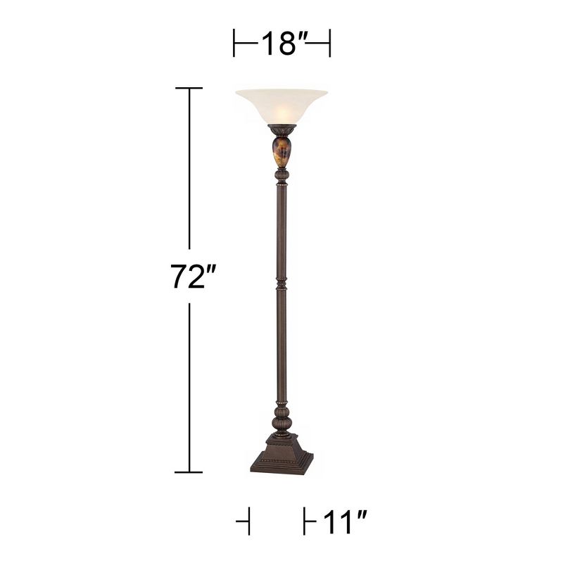 Kathy Ireland Mulholland 72" High Torchiere Floor Lamp