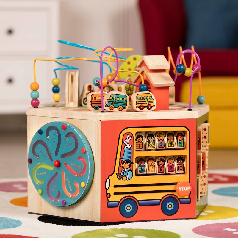 B. toys Wooden Activity Cube - Youniversity
