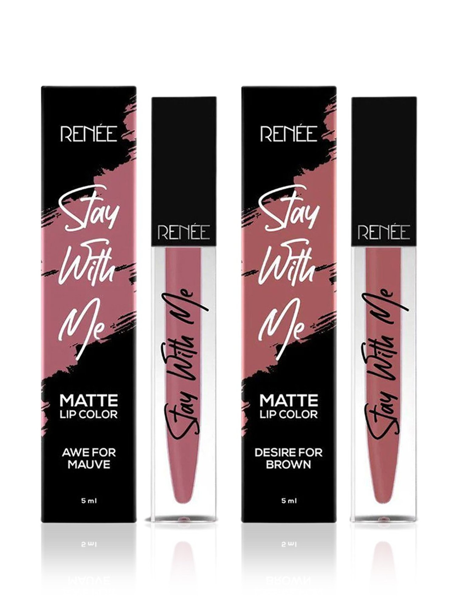 RENEE Stay With Me Matte Lip Color Combo, Pack of 2