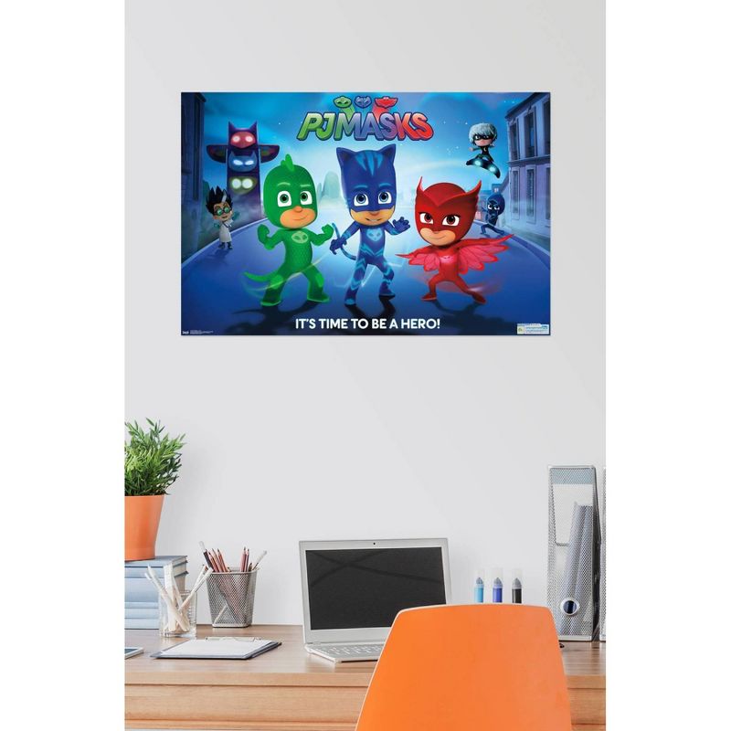 22" x 34" PJ Masks: Its Time To Be A Hero Unframed Wall Poster - Trends International