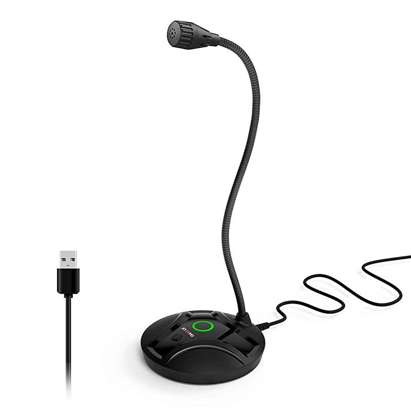 for Computer Gaming Mic JV605 with Mute Button Compatible with Desktop PC Laptop Mac PS4 Play amp Plug USB Cardioid Gooseneck Mic Recording for Skype Streaming YouTube Game Podcast
