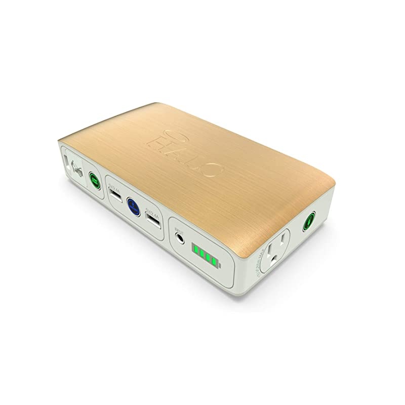 Bolt 58830 mWh Portable Phone Laptop Charger Car Jump Starter with AC Outlet and Car Charger Gold