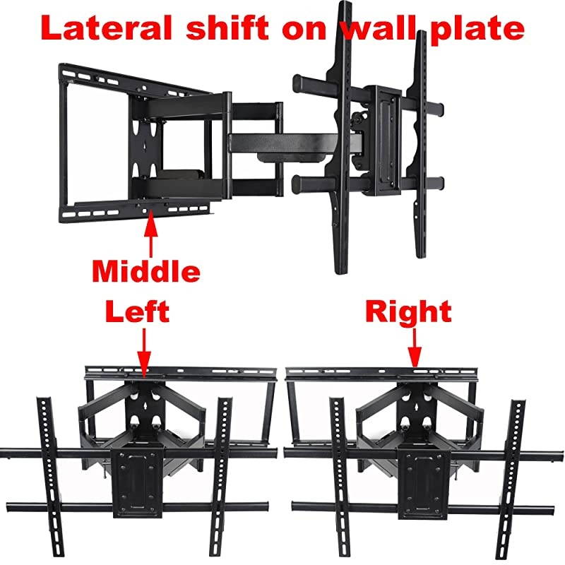 24 inch Extension Full Motion Swivel Articulating TV Wall Mount Bracket for Most 4090 LED LCD OLED Plasma Flat Screen TV with VESA 684x400600x400400x400200x200mm MW480B BCL