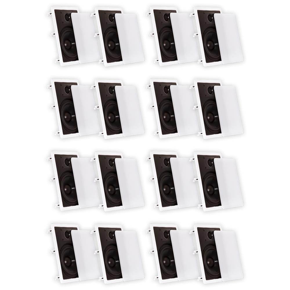 Theater Solutions CS8W In Wall 8" Speakers Surround Sound Home Theater 8 Pair Pack 8CS8W